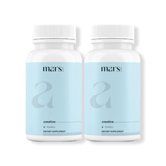 Mars by GHC micronized creatine monohydrate capsules bottle supports workout endurance.