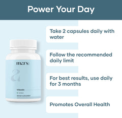 Mars by GHC Triterolin capsules closeup highlighting convenient daily use