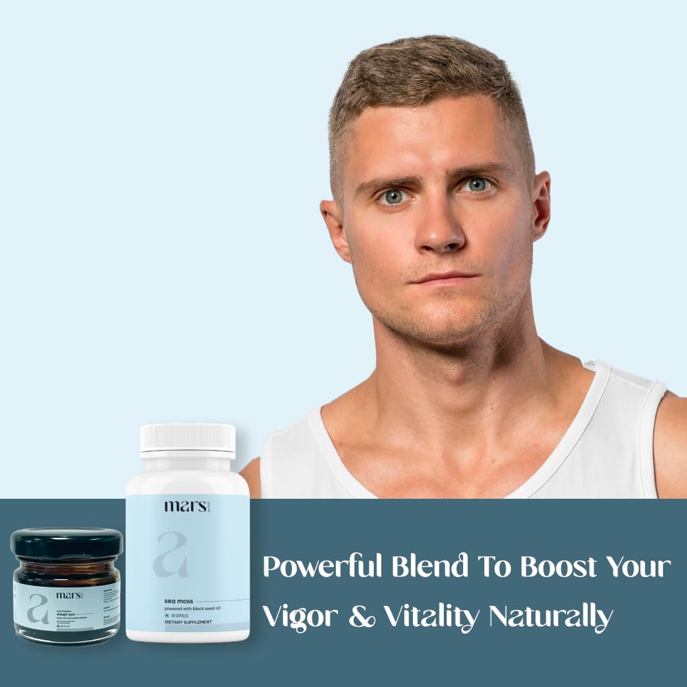 Mars by GHC Vitality Booster combo packaging shows 60-count supply.