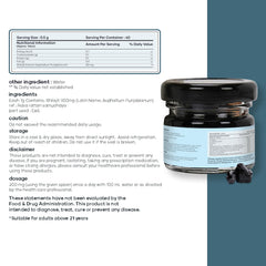 Mars Himalayan Shilajit resin glass jar with label.