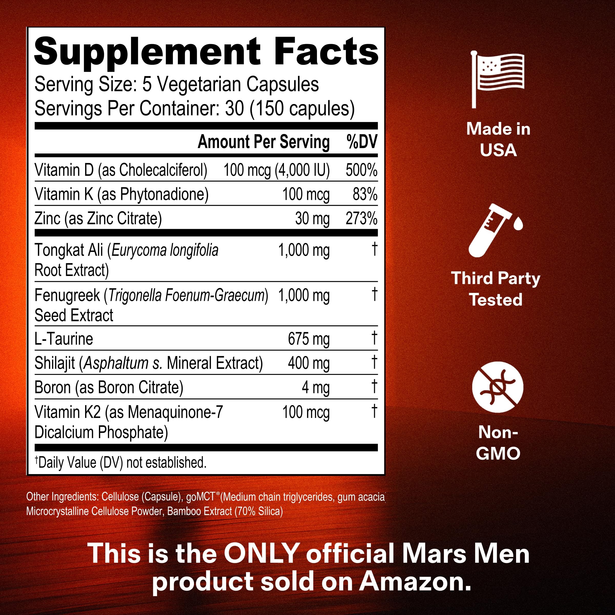 Mars Men Booster Shilajit powder jar for resilience