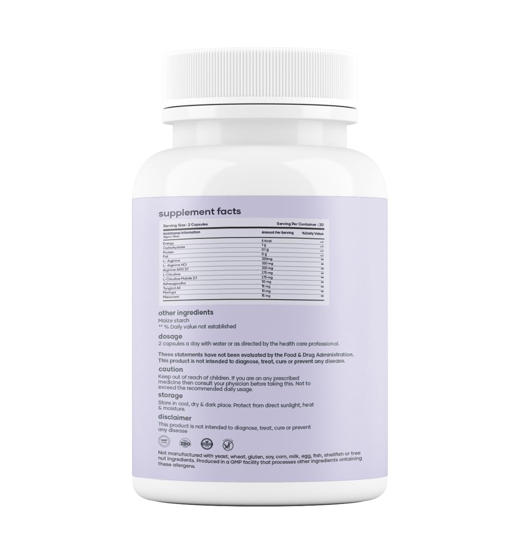 Mars Nitric Oxide Capsules sleek packaging design for modern wellness.