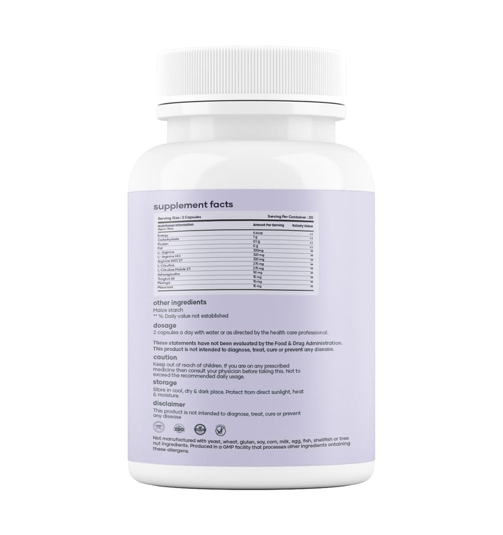 Mars Nitric Oxide Capsules sleek packaging design for modern wellness.