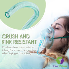 Mars Wellness tubing lies flat when uncoiled to minimize torque on the cannula.