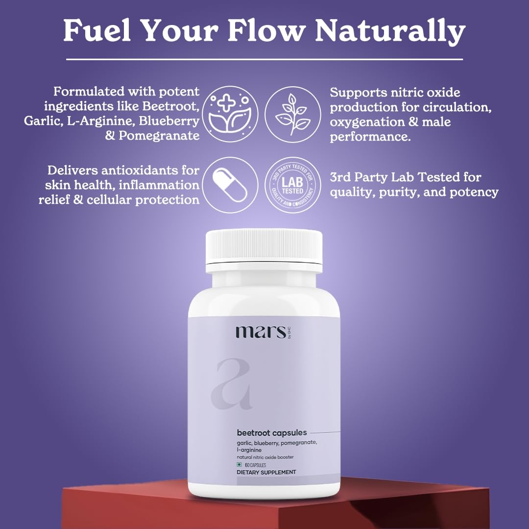 Mars by GHC beetroot blend with garlic blueberry pomegranate arginine for vitality