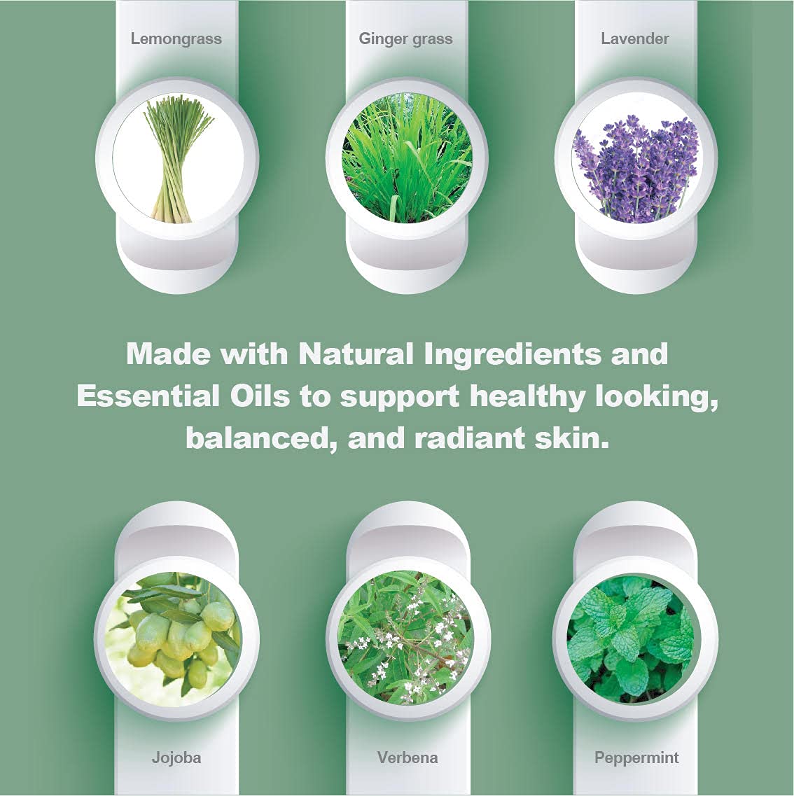 Marvesol bottle highlighting botanical ingredients and essential oils.