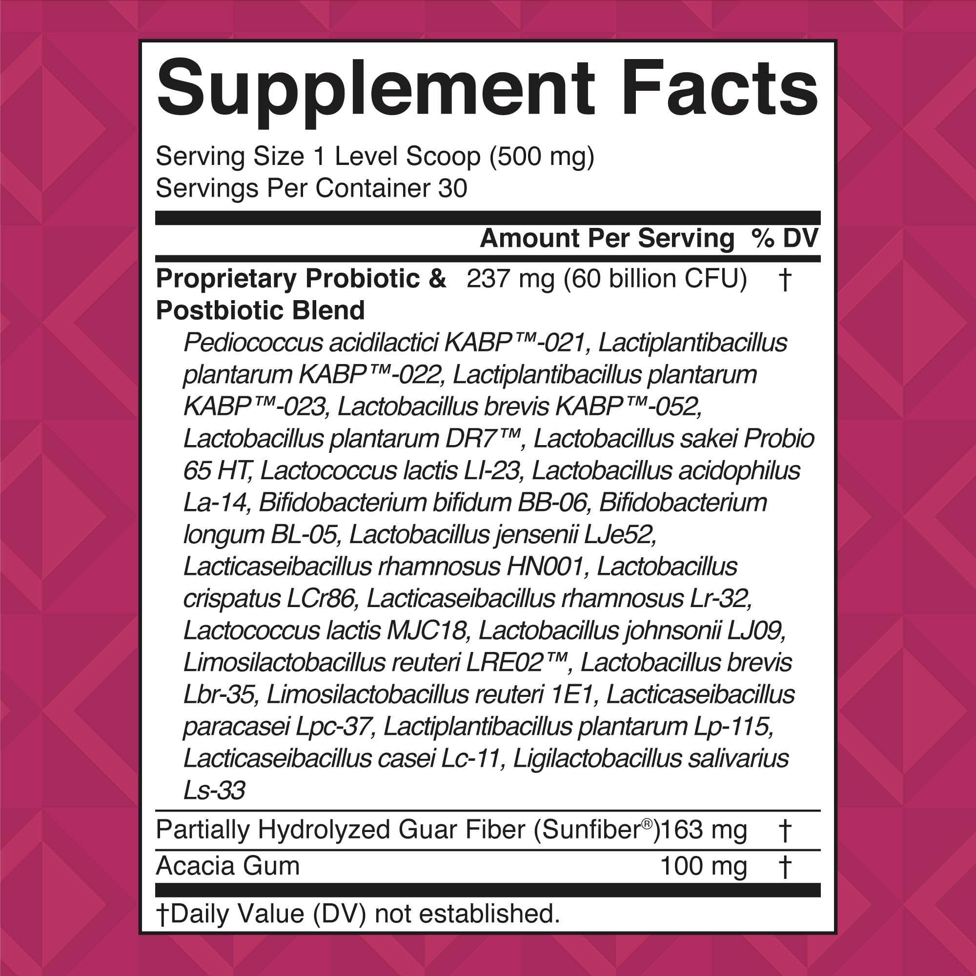 MaryRuth's 3-in-1 Probiotics daily-usage illustrates simple 1 scoop per day.