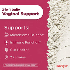 MaryRuth's 3-in-1 Probiotics label-details shows 60B CFU and 23 strains.