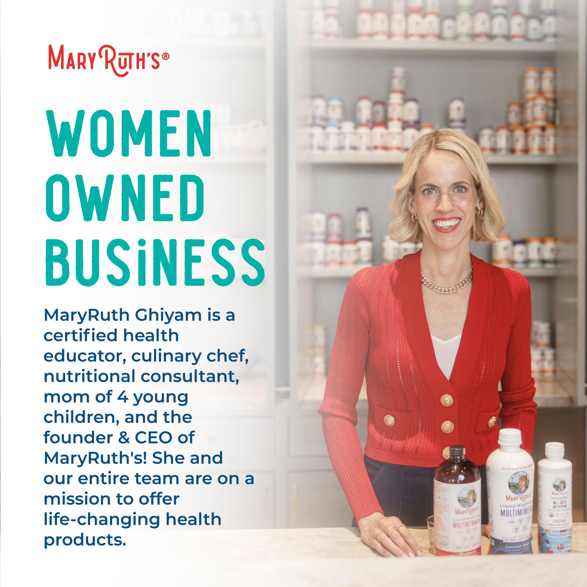 MaryRuth's 3-in-1 probiotics dairy-free label for dairy-free compatibility