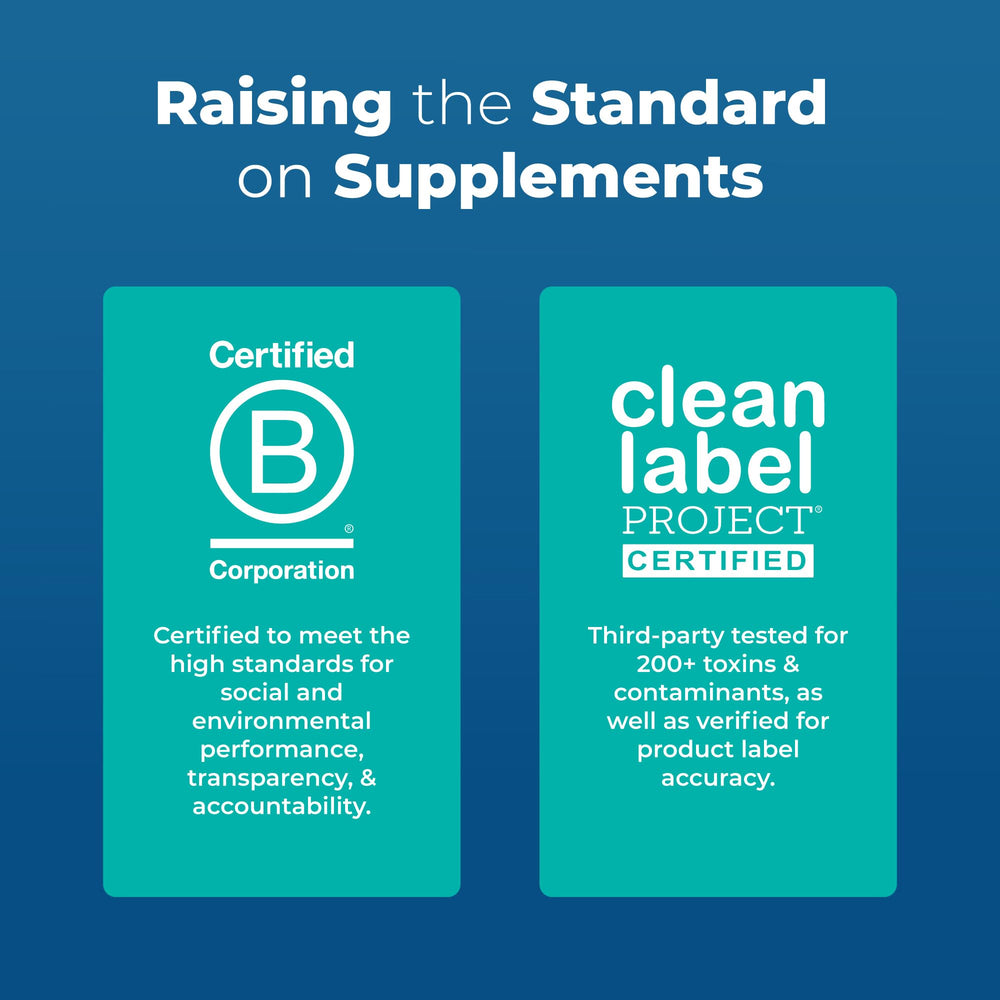 MaryRuth's 3-in-1 probiotics vegan symbol indicating plant-based formula