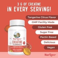 Dairy-free and nut-free MaryRuth's Creatine Gummies packaging.