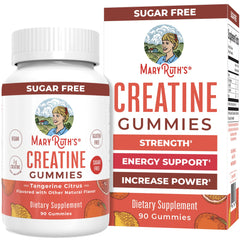 MaryRuth's Creatine Gummies bottle with Tangerine flavor for convenient workouts.
