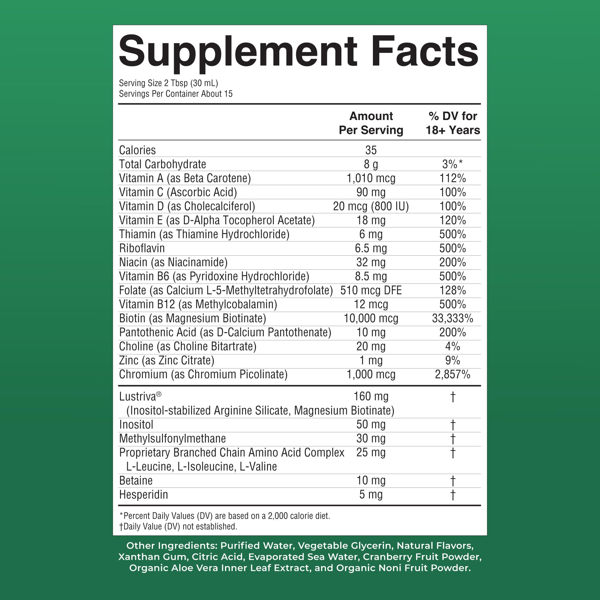 MARYRUTH'S usage shot shows two tablespoons daily for wellness.