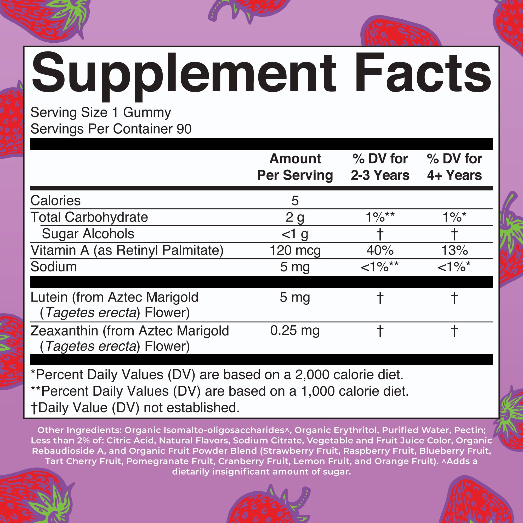 MaryRuth's Eye Care Gummies close-up soft chews with lutein and zeaxanthin
