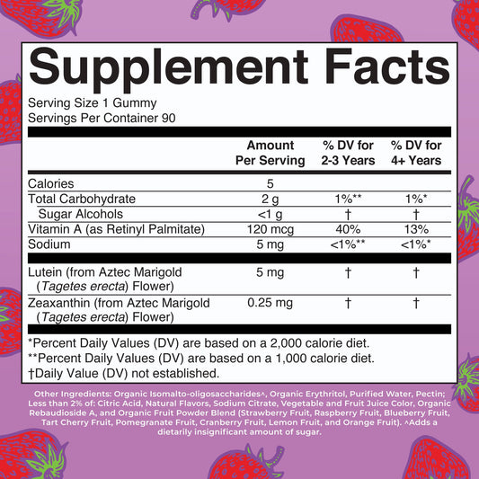 MaryRuth's Eye Care Gummies close-up soft chews with lutein and zeaxanthin