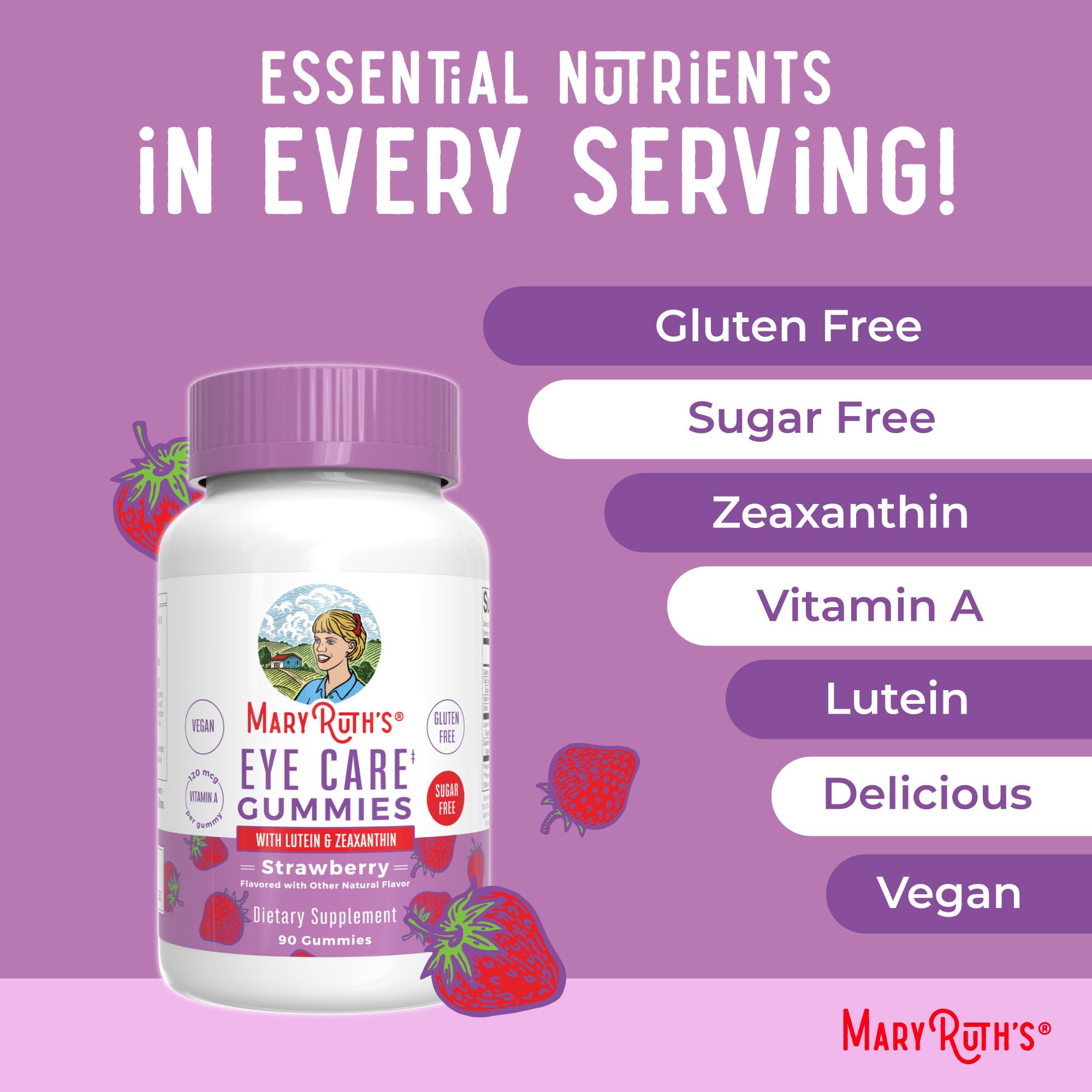 MaryRuth's Eye Care Gummies kid-friendly serving suggestion 2 plus age suitability