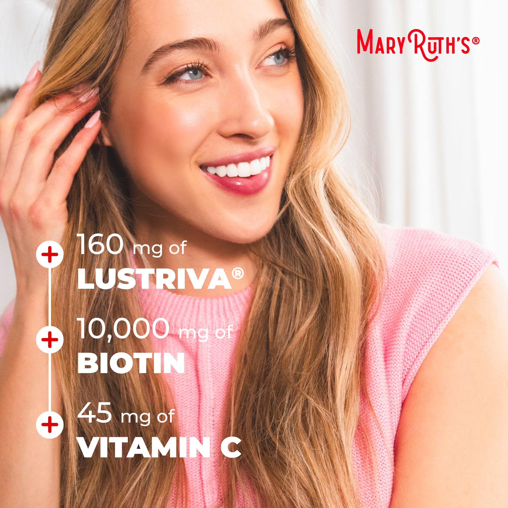 MARYRUTH'S fruity gummy texture showcased for a enjoyable daily habit.