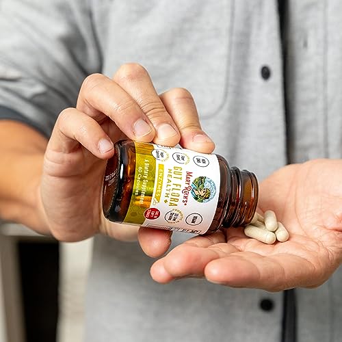 MaryRuth's Gut Flora Health+ Enzymes label close-up shows blend details