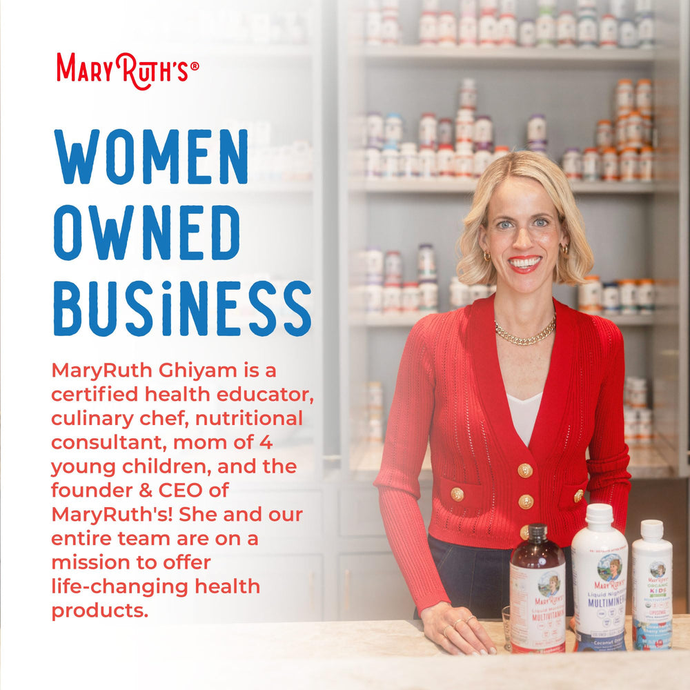 32 oz bottle of MaryRuth's Liquid Morning Multivitamin Essentials for daily use.