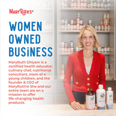 32 oz bottle of MaryRuth's Liquid Morning Multivitamin Essentials for daily use.