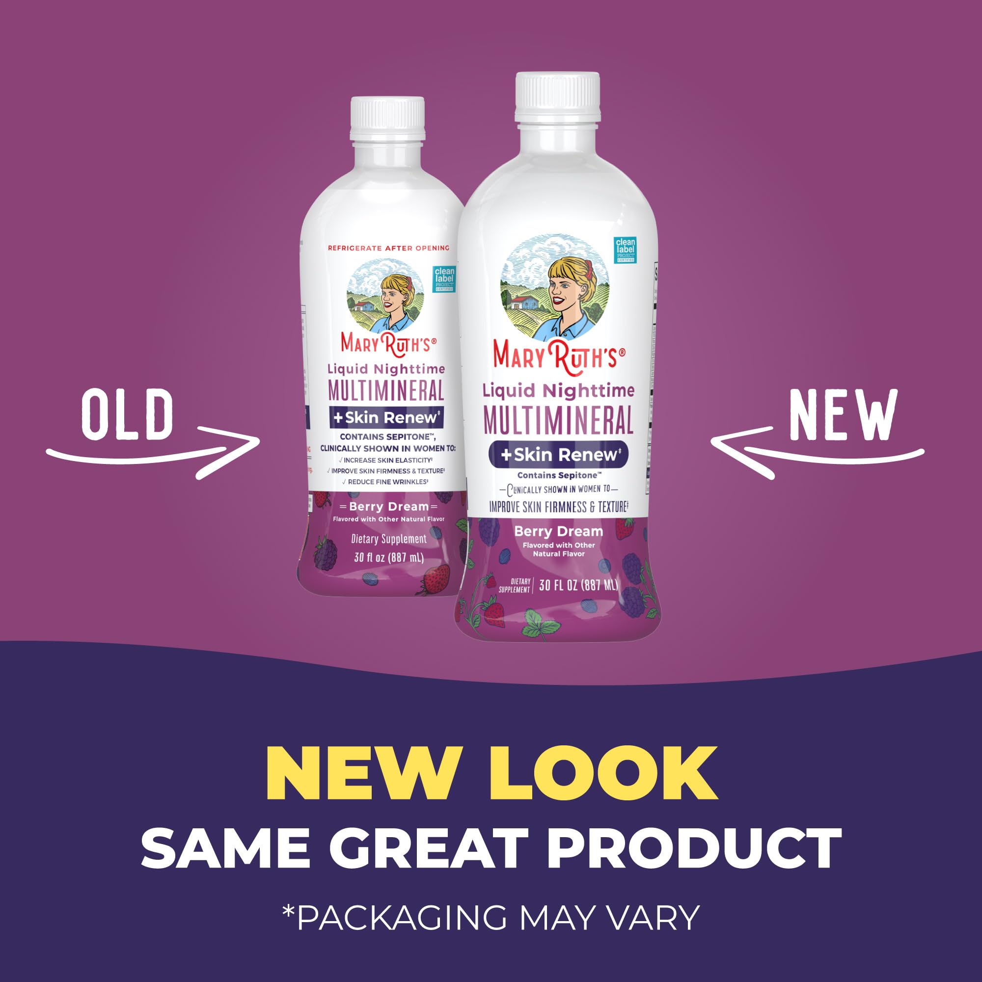 Bottle with glass ready for a skincare-focused bedtime routine.