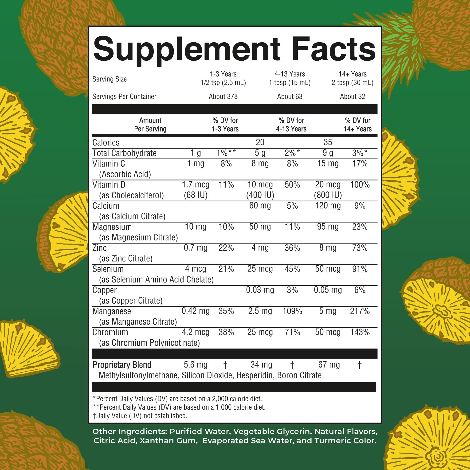 MaryRuth's Nighttime Multimineral label highlights vegan ingredients and no melatonin.