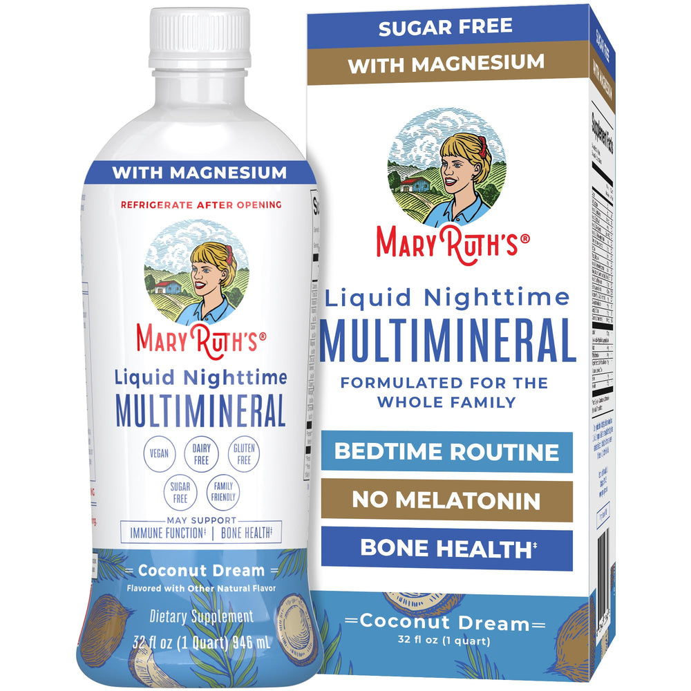 MaryRuth's nighttime multimineral bottle for easy nightly dosing.