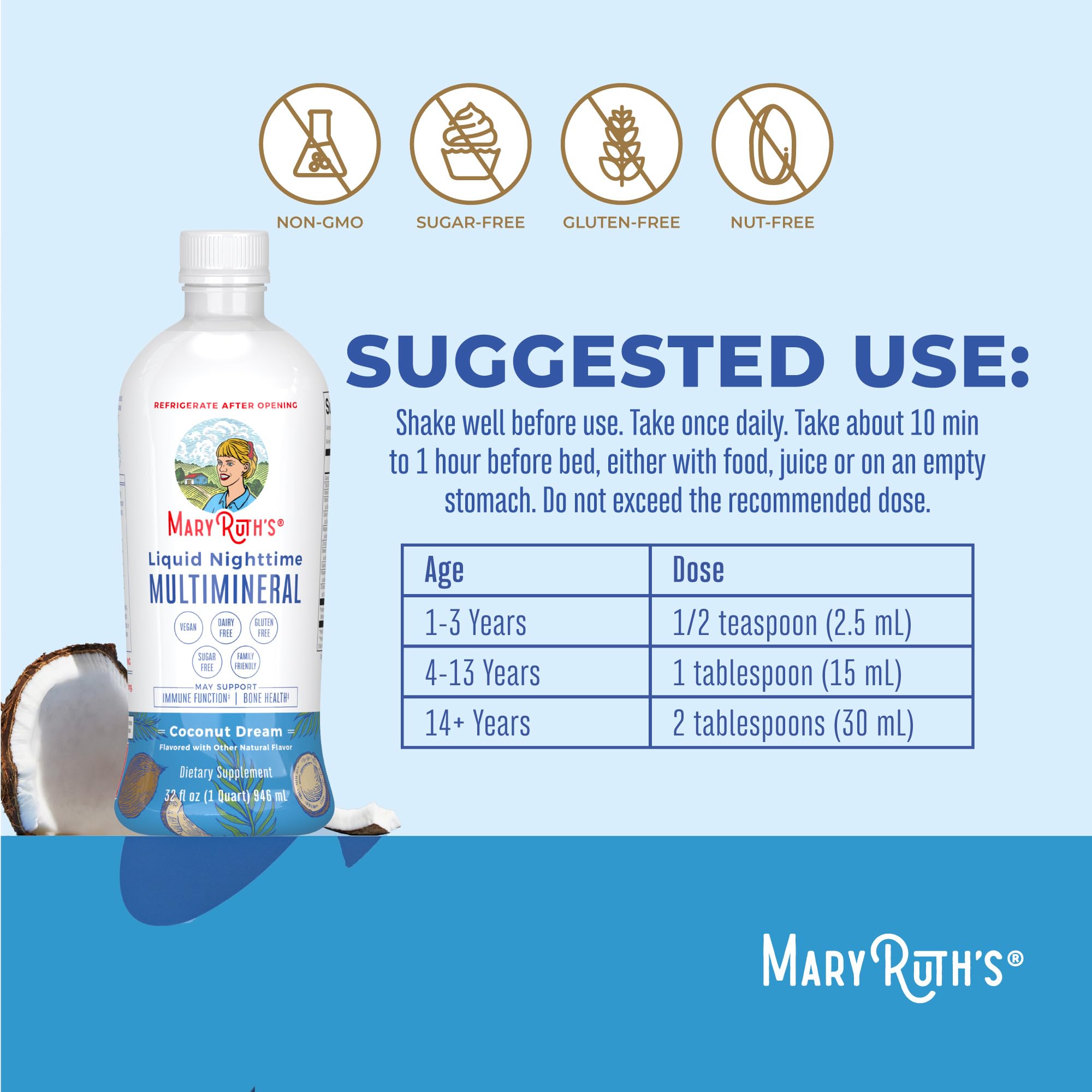 MaryRuth's pineapple flavor multimineral offers a convenient, sugar-free option.