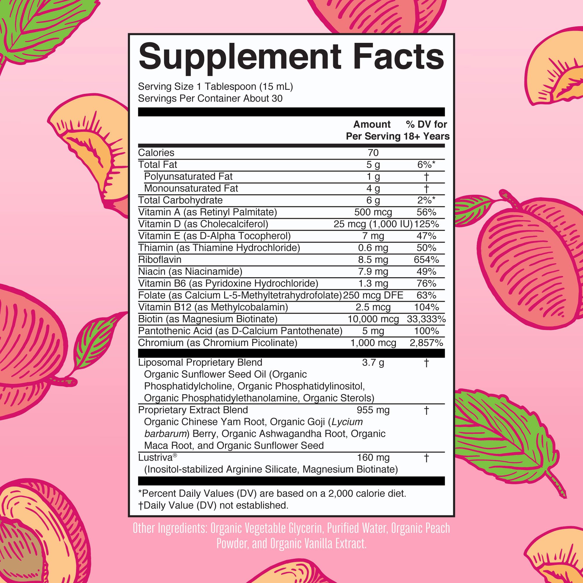 MaryRuth's Lustriva liposomal delivery bottle enhances nutrient absorption for vitality.