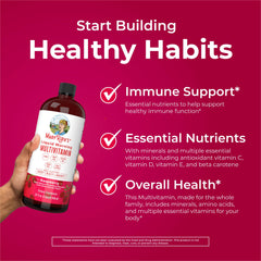 MARYRUTH'S multivitamin suitable for family dosing, for kids and adults alike.