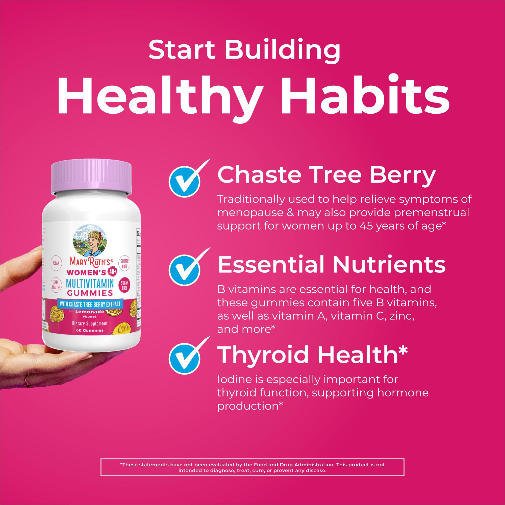 MaryRuth's Multivitamin Vitex agnus-castus, equilibrio suave.