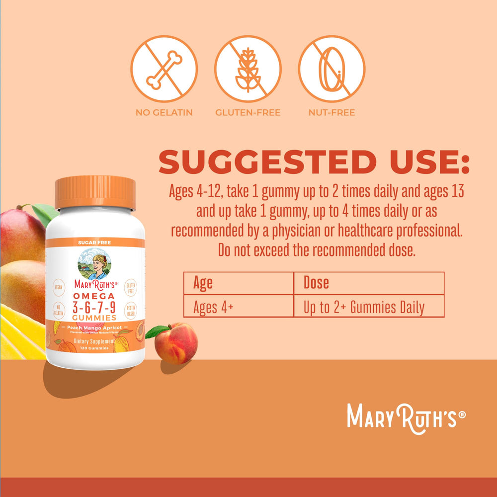 Organic flaxseed and seaberry ingredients label on MaryRuth's Omega gummies