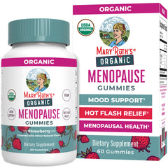 MaryRuth's Organic Menopause Gummies bottle with full label for easy daily use