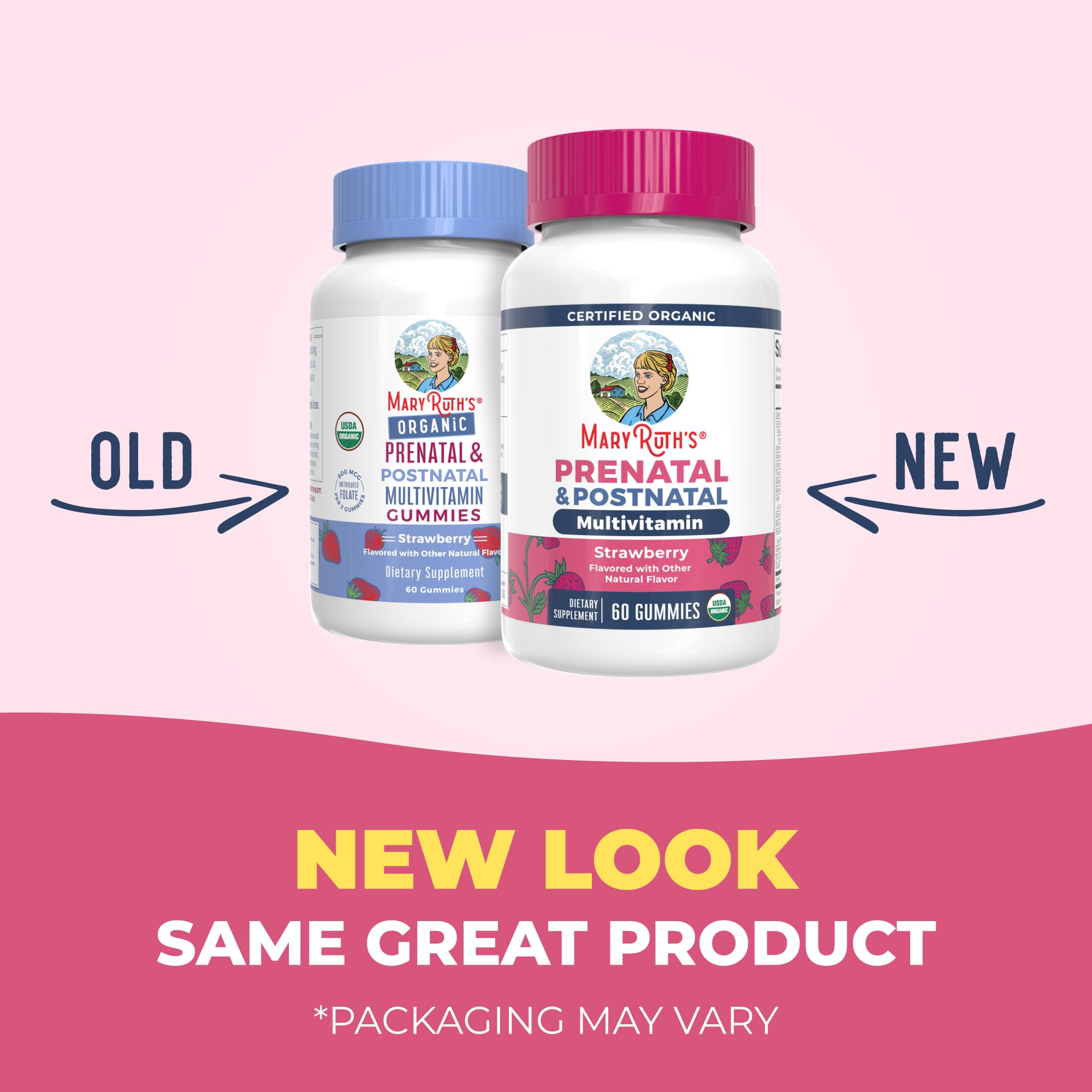 MaryRuth's Prenatal Gummies allergen-free label indicating dietary options.