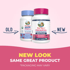 MaryRuth's Prenatal Gummies allergen-free label indicating dietary options.