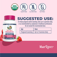 MaryRuth's Prenatal Gummies two gummies per day for daily routine.