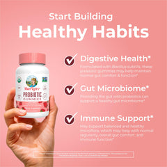 MARYRUTH'S Organic Probiotic Gummies ingredients panel shows plant-based formula.