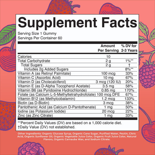 MaryRuth's gummies in mixed berry and cherry flavor for tasty daily vitamins.