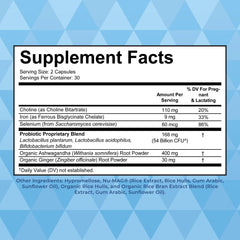 MaryRuth's Postnatal Probiotics capsules close-up highlighting easy daily use.