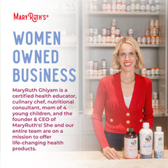 MaryRuth's label closeup shows nutrition details for transparency