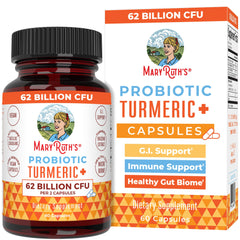 MaryRuth's Probiotic Turmeric bottle front view for daily digestive support