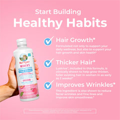 MaryRuth's proprietary herbal blend bottle adds botanicals for balanced wellness.