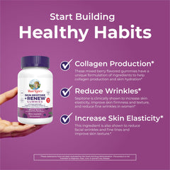 MaryRuth's Skin Restore + Renew hyaluronic acid close-up signaling skin hydration potential.