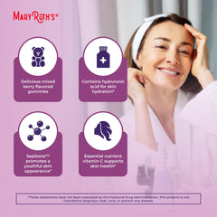 MaryRuth's Skin Restore + Renew vitamin C proximity emphasizes skin health benefits.