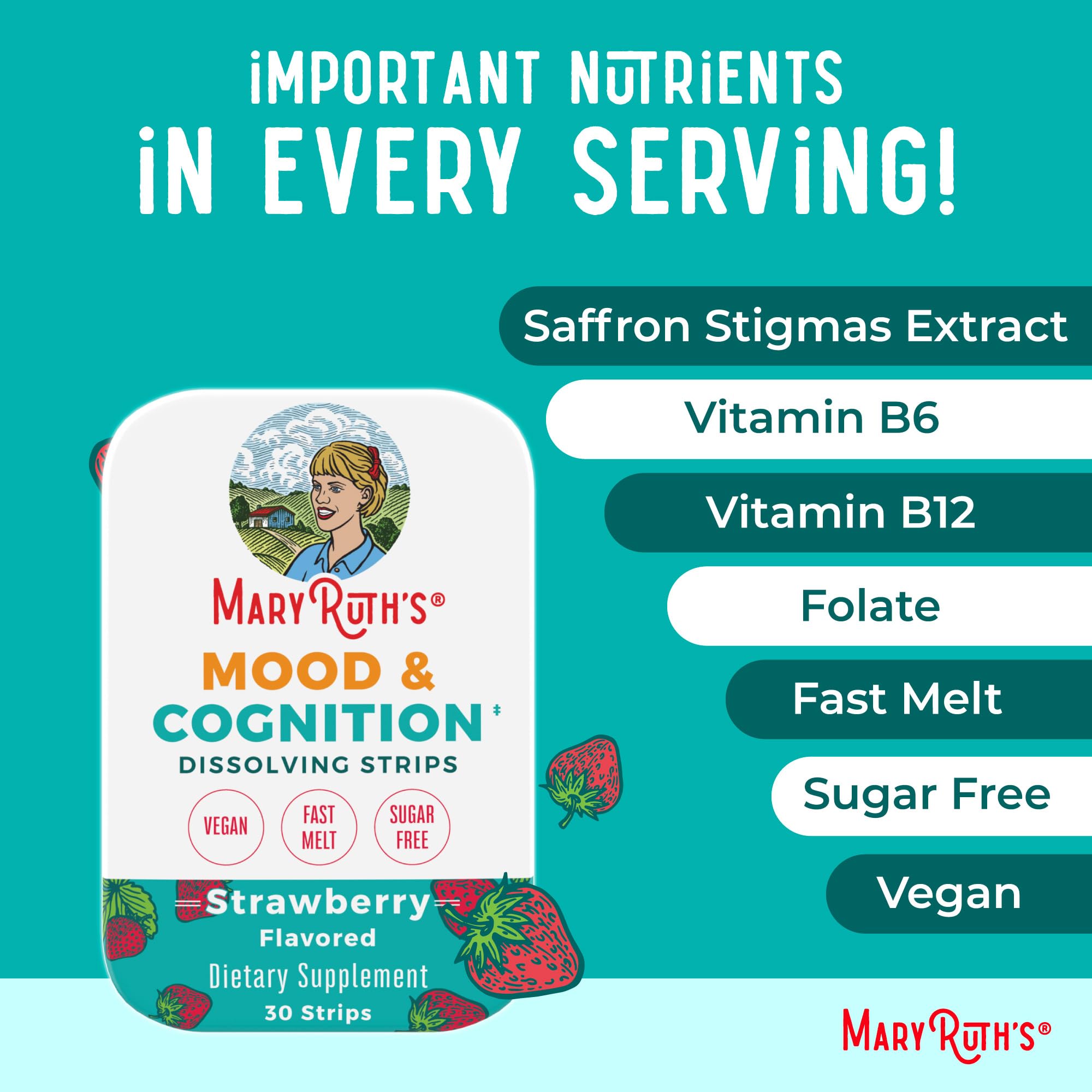 MaryRuth's vegan dairy-free gluten-free strip displayed in a clear setting.