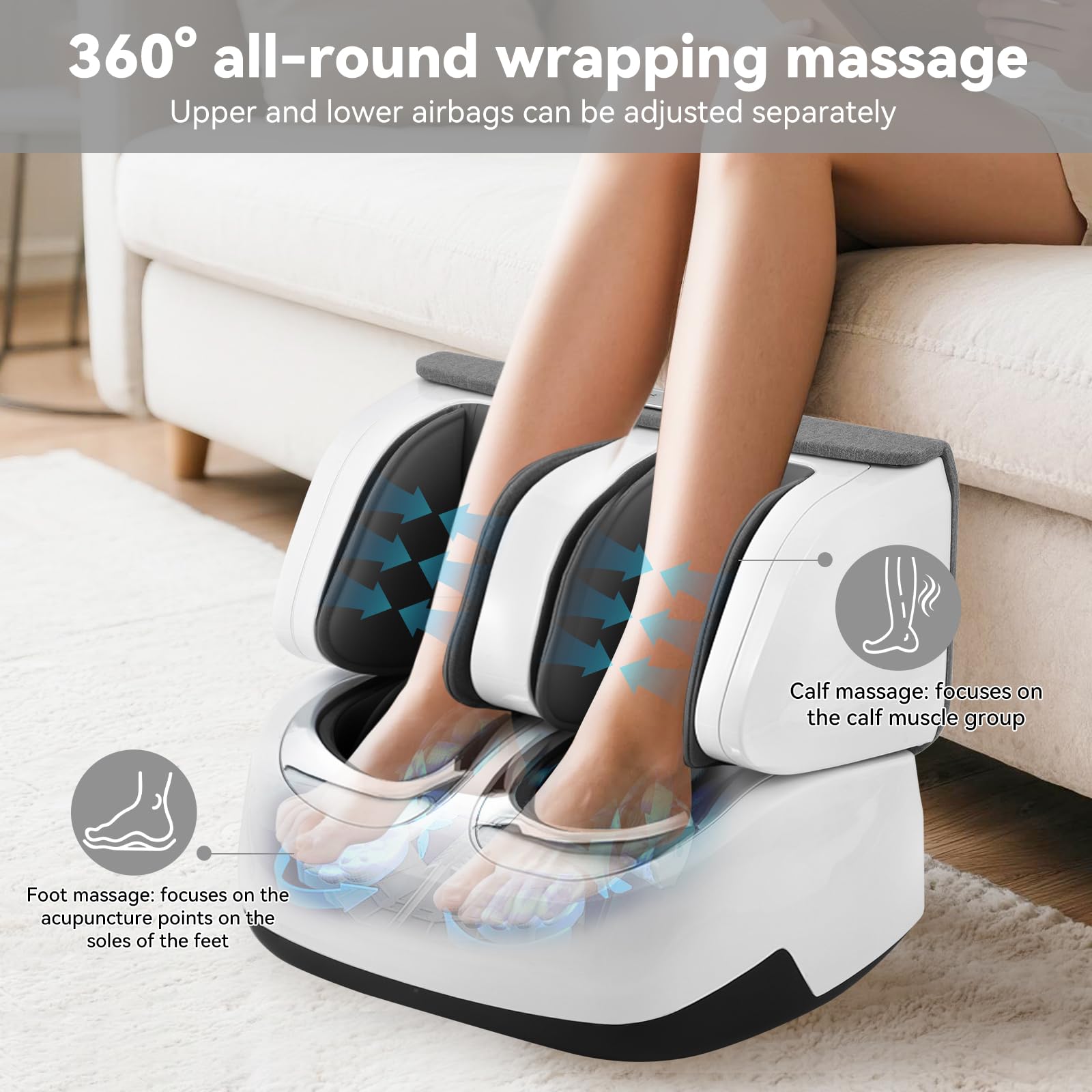 MASDKPIK foot and calf massager delivering deep kneading relief