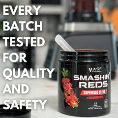 MASF Smashin' Reds NSF Sport-certified label signals rigorous quality standards.