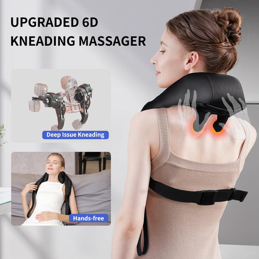 MASGRE neck massager heat function provides soothing warmth during use