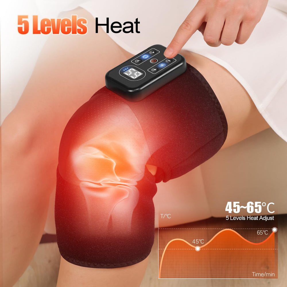 MASGRE shoulder-extension strap enables wearing the knee massager on shoulders
