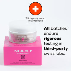 MASI Resveratrol bottle on desk in a wellness setup